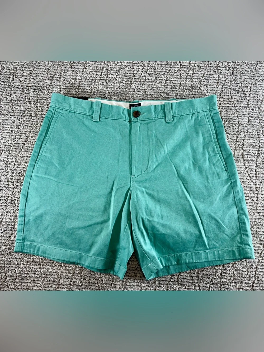 NWT J. Crew Men’s‎ Size 34 Teal Green 7” Inseam Chino Shorts